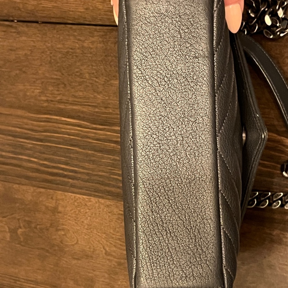 YSL Sheepskin Matelasse Chevron Monogram Medium College Bag - Picture 8 of 12